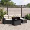 VidaXL Garden Lounge Set with Cushions 6 Pcs, Patio Sofas, Patio Furniture Set, Outdoor Furniture, Black 3271287
