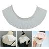 Pleated Ruffle Decorative Shawl Wrap Women Girl Solid Color Chiffon False Collar
