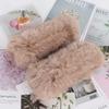 New Brand Women Real Natural Rabbit Fur Mittens Winter Warm Fluffy Lady Real Rabbit Fur Gloves Knitted Good Elastic Fur Glove