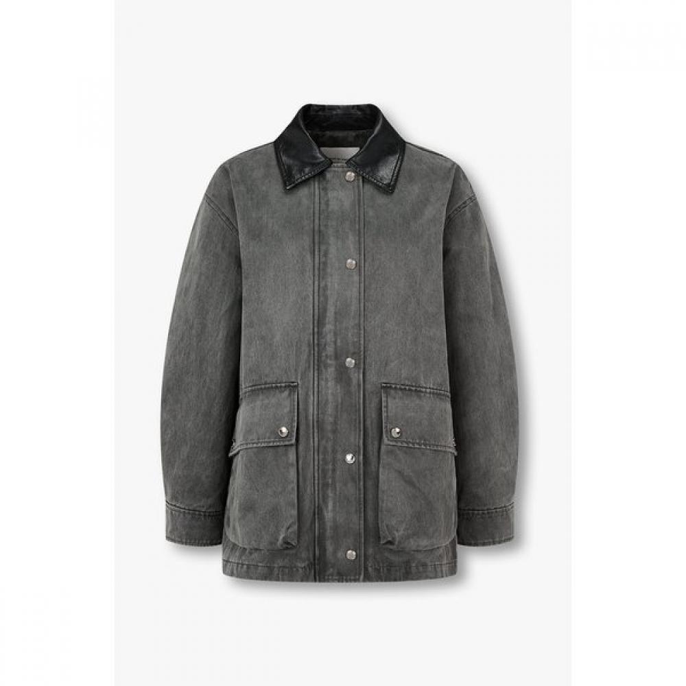Vov Synthetic Leather Collar Work Jacket 7156310003