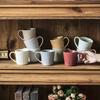 Japanese-Style Retro Relief Ceramic Cup Combination High Value Household Solid Color Matte Cup Breakfast Cup Coffee Cup Water Cup