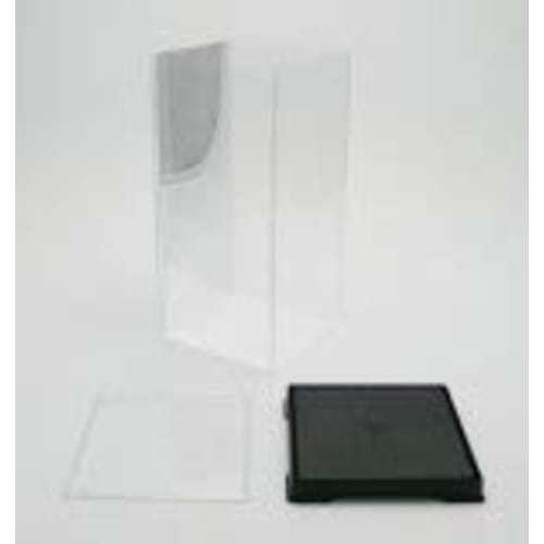 Octagon Figure Case, 18cm W X 18cm D X 27cm H, Mirrored Back, Plastic Case