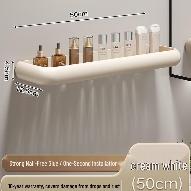 Punch-Free Gunmetal Bathroom Shelf: Wall-Mounted Storage for Vanity & Toilet