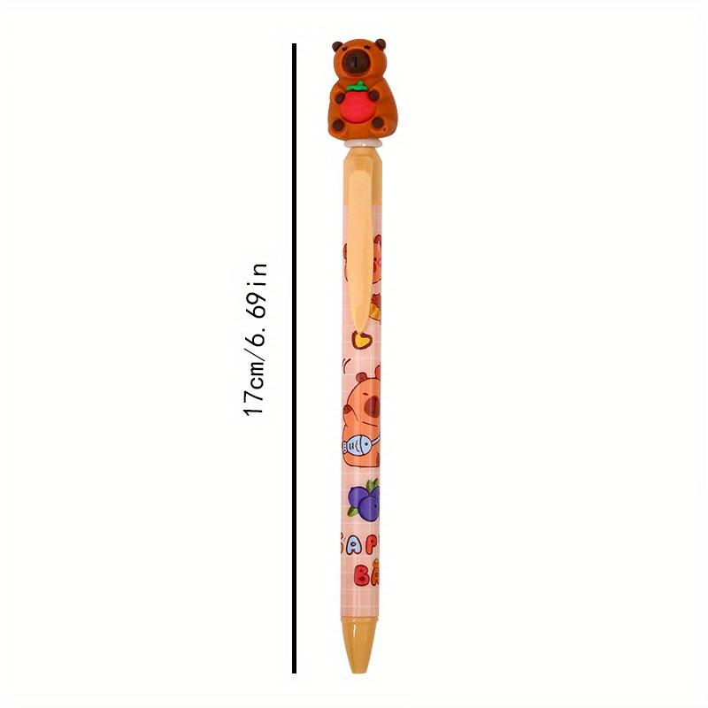 Back To School Season 36pcs 0.5mm Soft Rubber Kapibala Style Press Neutral Pen Cartoon Style ST Head Sign Pen Cute Question Brush Pen