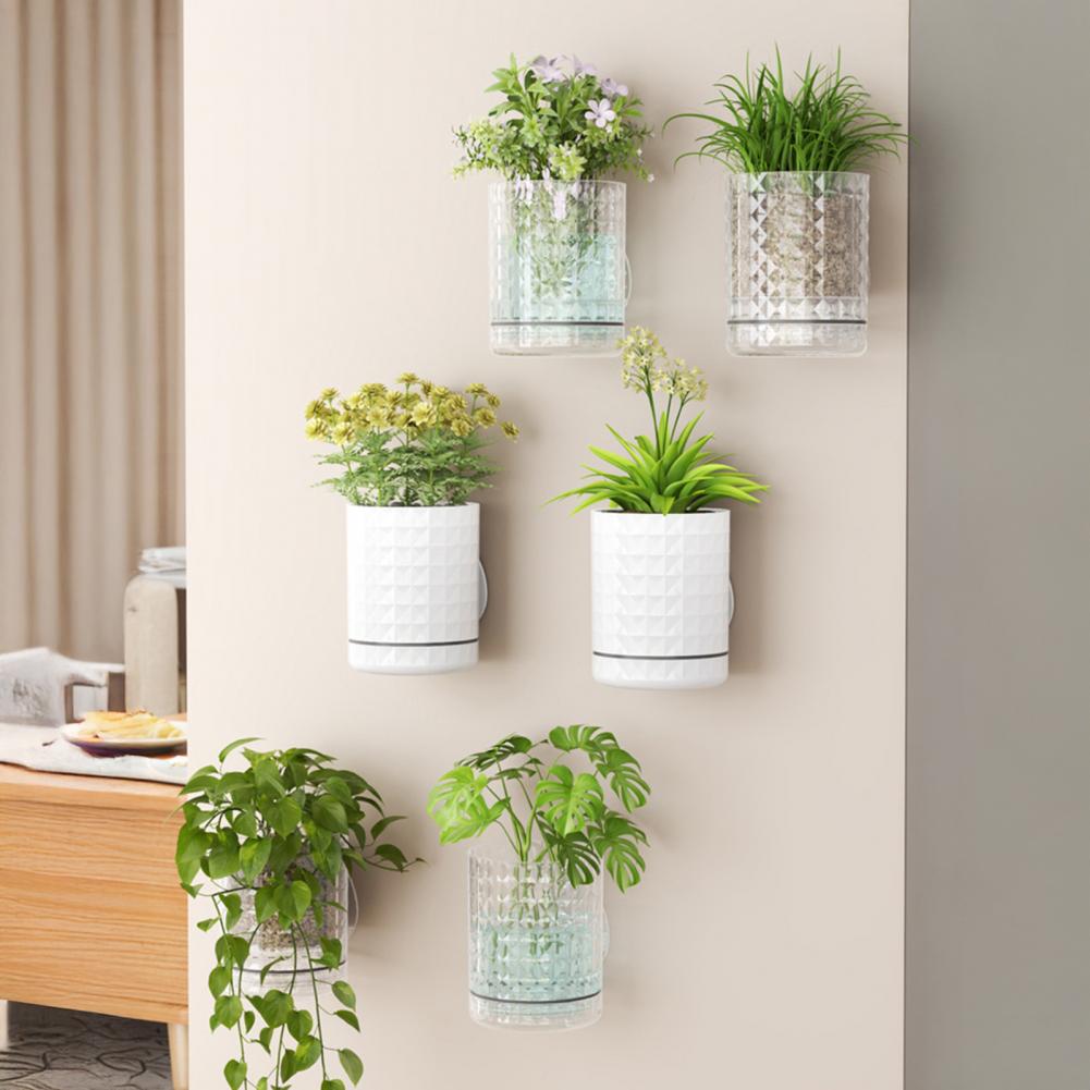 Wall-mounted Planter Self Watering Wall Planter with Reservoir Decorative Flower Pot for Indoor Outdoor Use Wall Mounted Plant