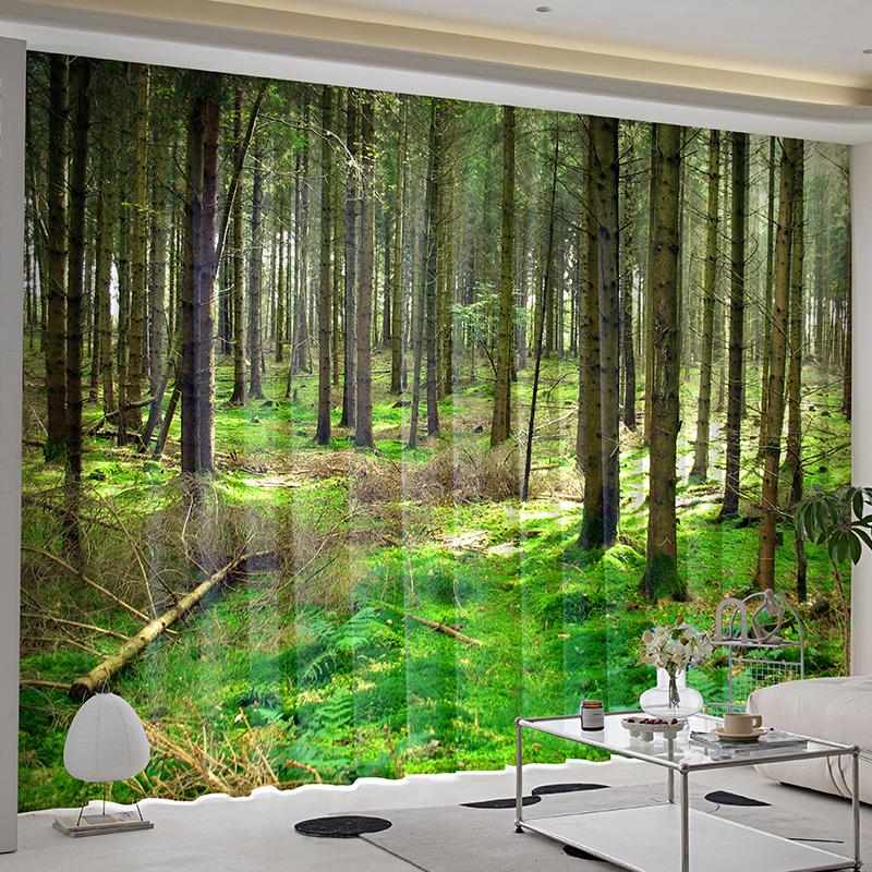 Tájkép Vízesés Erdő Természet Látvány Ablakfüggönyök Rolók Gyerekszobába Nappaliba Fürdőszobába Konyhába Ajtóra Lakásdekoráció