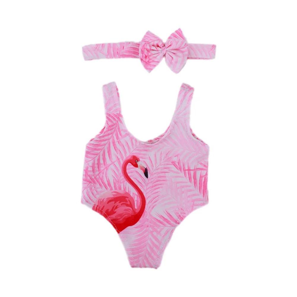 Doll Clothes Pink Skirt Flamingo Bkini,Bunny Hairpin,Shoes For 18Inch American Toy&43cm Baby Doll Accessories Birthday Gift