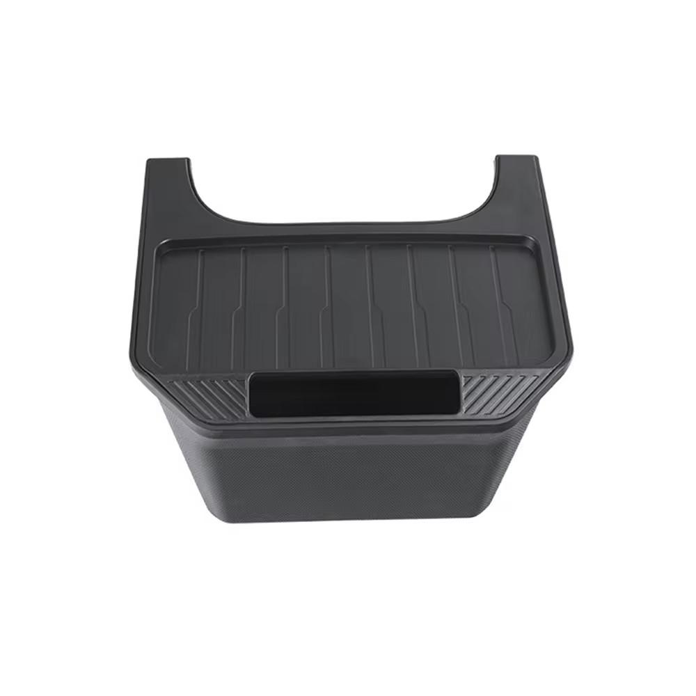 Rear Seat Storage Box For Tesla Model Y 2025-2025 Organizer Center Console Bins Backseat Trash Can Garbage Bag Under Seat Tray
