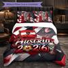 Austria Football Pattern 3 Pieces Bedding Set Soft Microfiber Duvet Cover with Pillow Cases for Bedroom