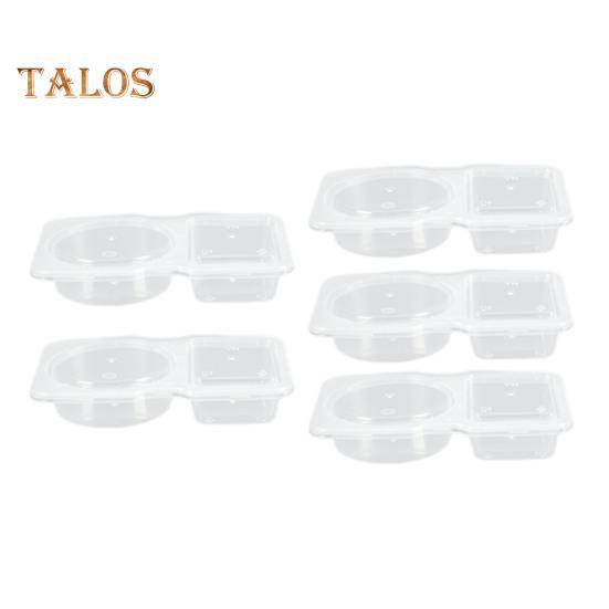 

5/10/15/25 шт. Коробка для приправ, одноразовая и многоразовая, герметичная крышка, двойной отсек, контейнер для приправ, соус для приправ, отбор проб и путешествий B 5pcs