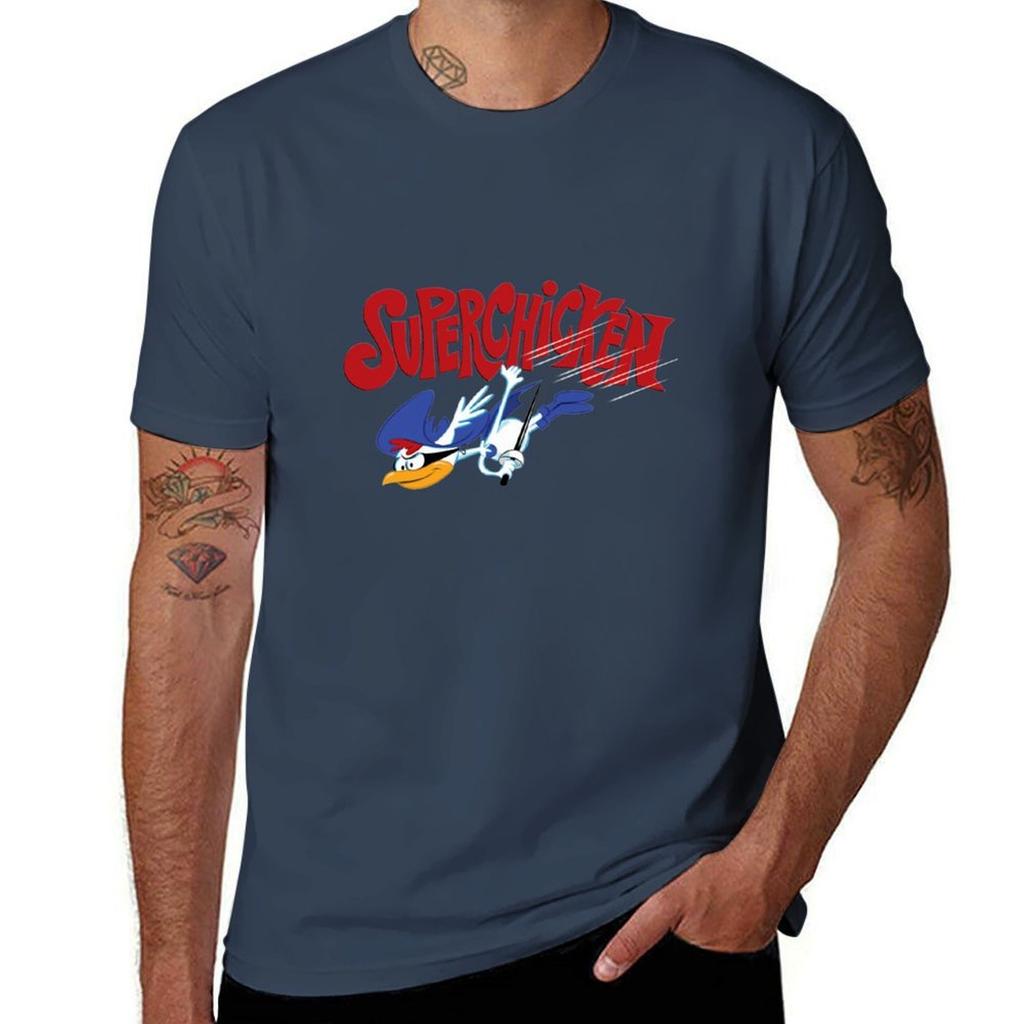 Super Chicken T-Shirt Robuste Freizeit-Arbeits-T-Shirt