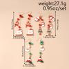 Cute Christmas Earrings for Women Girls Elk Snowman Dangle Earrings X'mas New Year Party Jewelry Gift