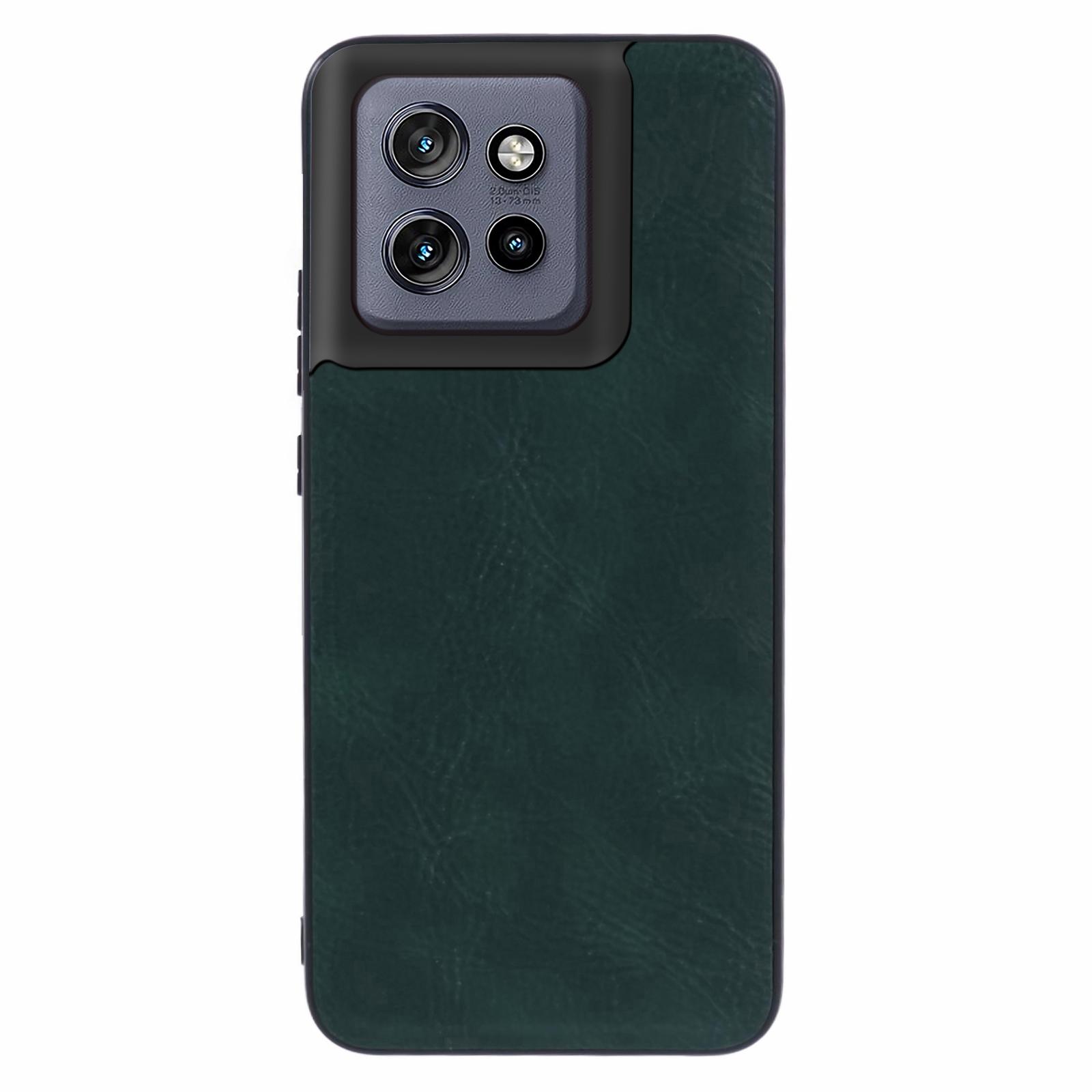 

For Motorola Edge 50 Neo 5G/Moto S50 5G/Thinkphone 25 5G Case Retro Leather Coated PC+TPU Phone Cover Green