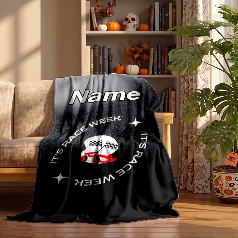 F1 Custom Flannel Blankets Soft Warm Cozy Throws for Home Decor Holiday Gifts