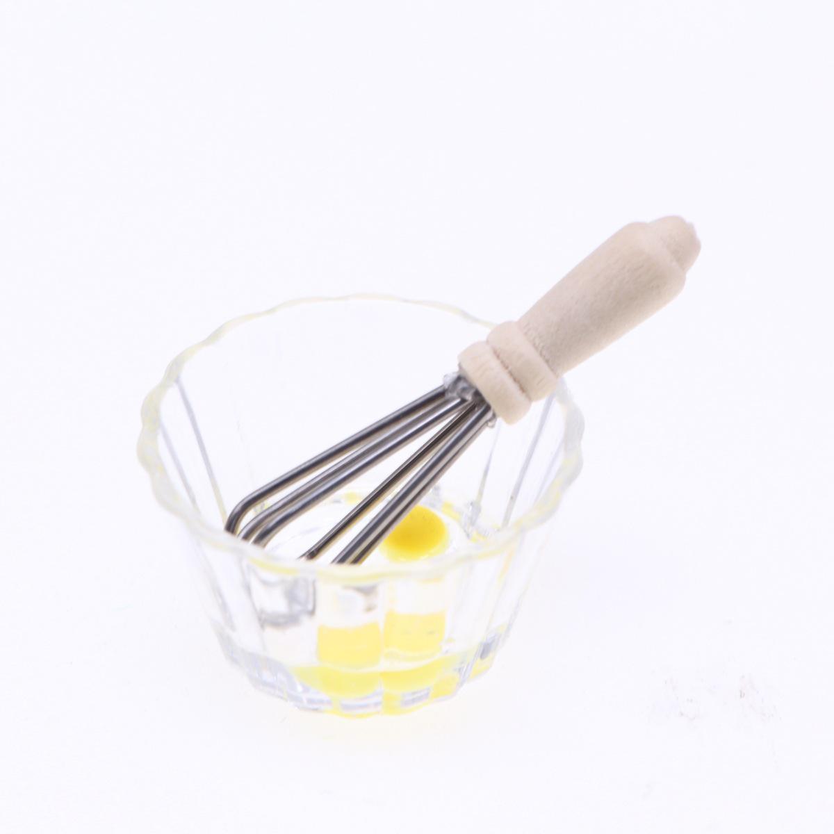 Miniature Dollhouse Kitchen Set: Egg Bowl & Whisk Accessories