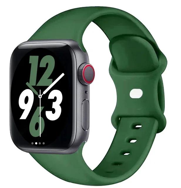 Silikonowy pasek do Apple Watch 44mm 45mm 40mm 41mm 42-38mm 45 mm bransoletka sportowa iwatch series 8 7 6 5 4 3 SE 9 Ultra 2 49mm