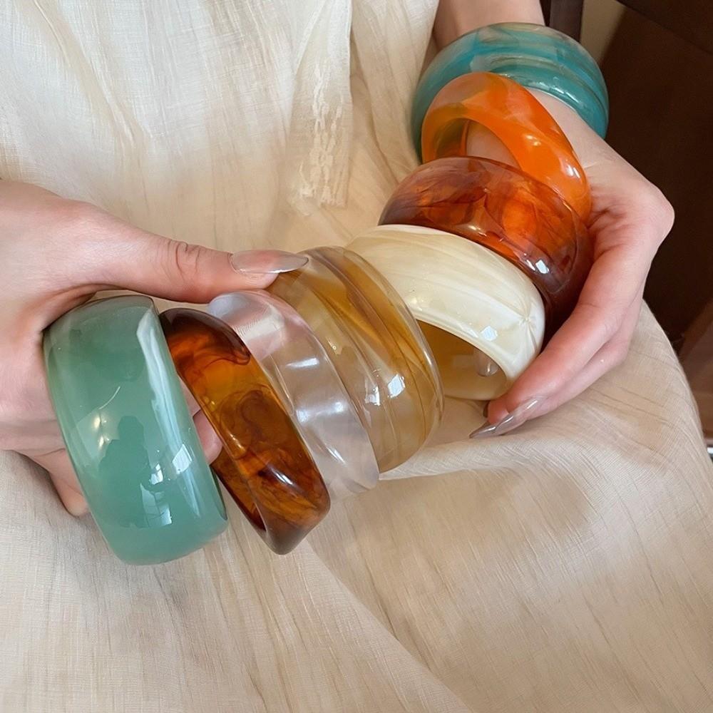 Europe American Style Resin Bangle Irregular Cuff Bangles Creative Exaggerated Bracelet  Decoration