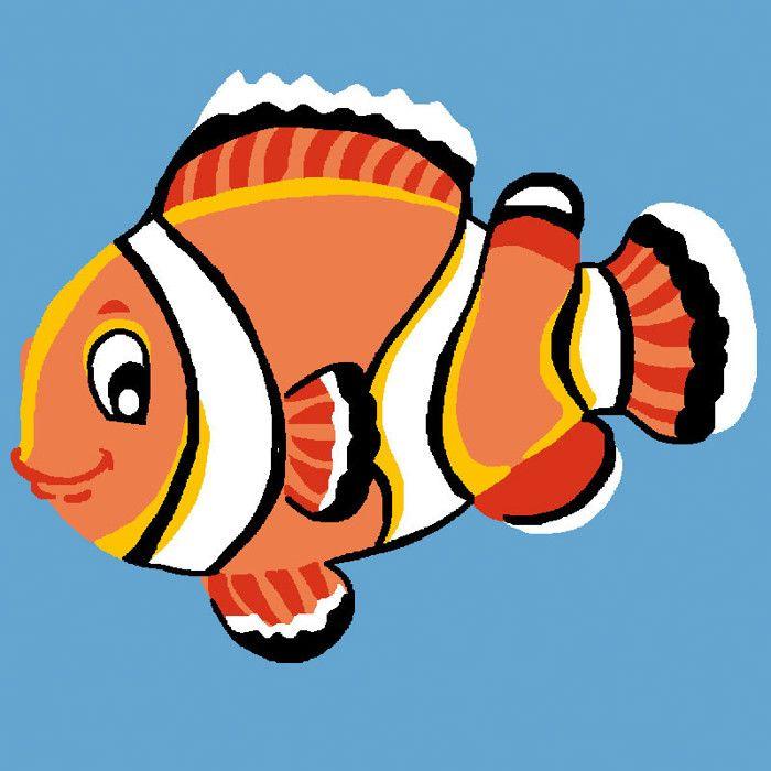 Kit canevas Soudan Poisson clown 25x25 cm