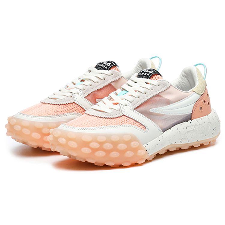 Fila Gara Mesh Fabric Two-Layer Cowhide Leather Sports Trend Shock Absorption Wear-Resistant Breathable Support Low-Top Casual Shoes F12W223105FSP