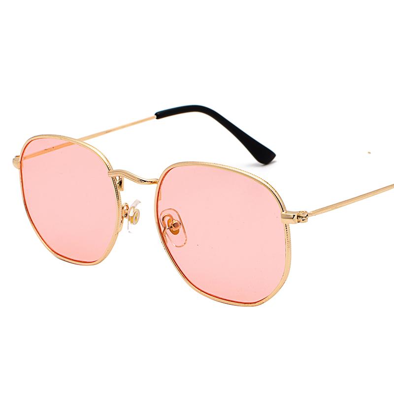 Retro UV400 Sunglasses with Hexagon Metal Frame Gradient Lenses Gold and Silver Frame Colors for Men and Women