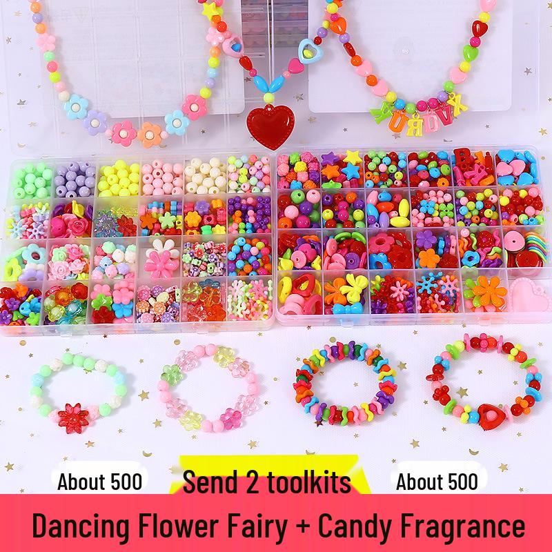 Beaded Toy Kit for Girls: DIY String Beads for Handmade Necklaces - Educational Birthday Gift