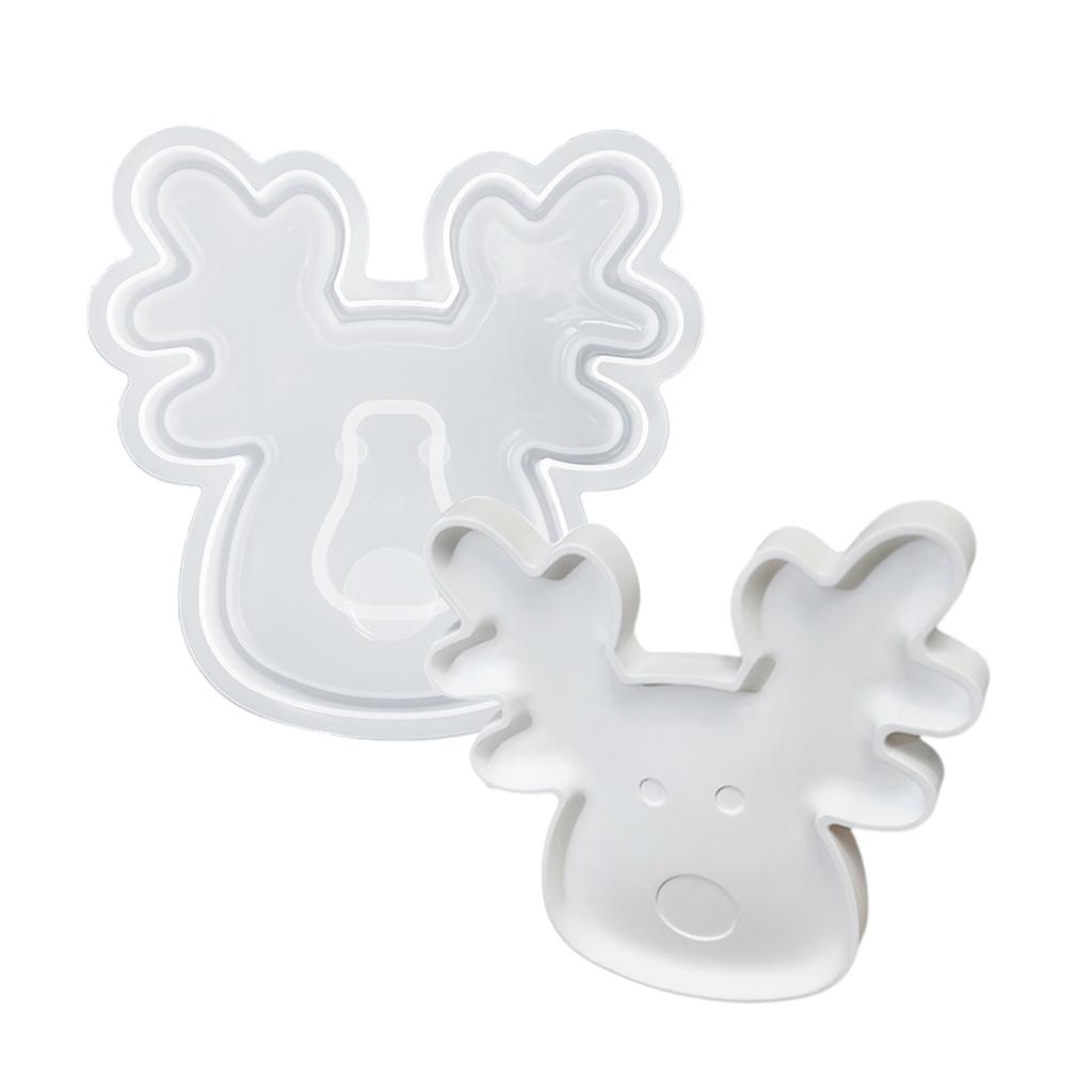 Creative Christmas Sturdy Silicone Resin Form Portable Flexible Dish Molds Stylish Epoxy Castes for Home Decoration