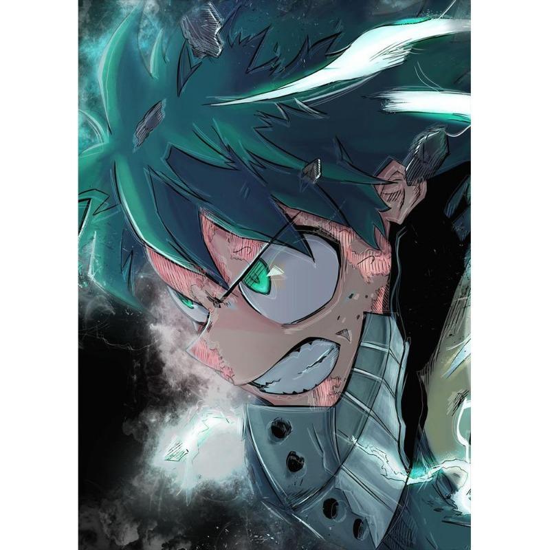 

Японская манга моя геройская академия деку постер холст картина bnha мидория изуку настенная живопись для украшения гостиной дома 21*30cm No Frame