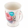 Kubek porcelanowy biały w róże na stopce elegancki 320ml 1szt Róża