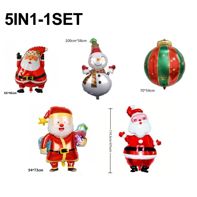 120CM New Style Christmas Cartoon Aluminium Film Balloon Christmas Tree Snowflake Christmas Eve Party Balloon Home Decoration