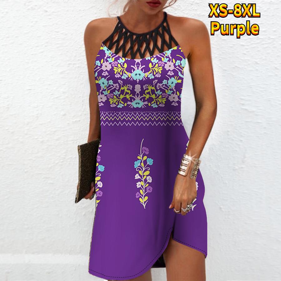 Летнее модное сексуальное платье без рукавов — фото 10