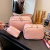 Fashion PU Leather Tote Women Large Capacity Makeup Bag Portable Cute Ladies Cosmetic Toiletry Storage Pouch Handbag Zipper Bag