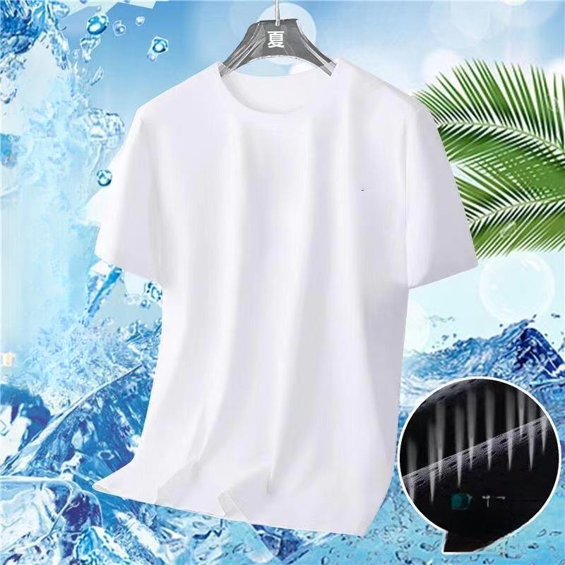 Men's Short-sleeved Summer New Loose Mesh Large Size Fat Quick-drying Sports and Leisure T-shirt