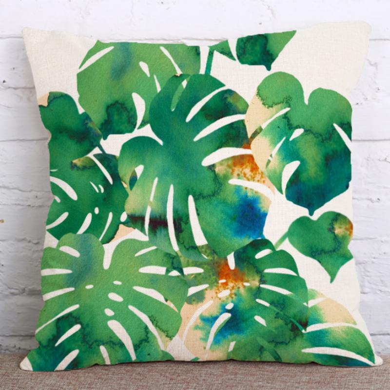 Zelené listy deštného pralesa Povlak na polštář Super měkký Povlak na polštář Pohovka Auto Sada