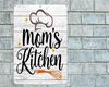 Moms Kitchen Sign Aluminum Metal Kitchen Decor Plaque Chef HatAluminum