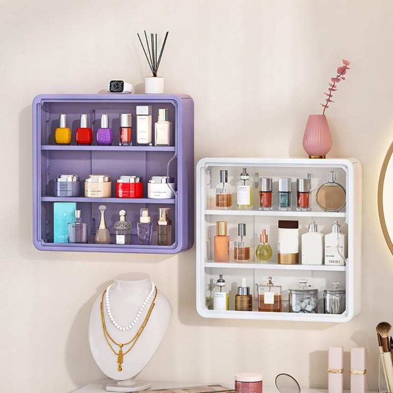 Space Saving Wall Mounted Storage Box Large Capacity Multi Tiers Organiser With Easy Installation For Small Spaces