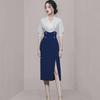 Korean Style Slim Fit Women's High-Waisted Two-Piece Summer Dress
