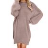 Women Winter Sweater Knit Crewneck Warm Long Sleeve Casual Sweatshirts Dress
