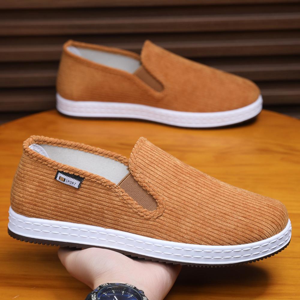 Summer Men's Cloth Shoes Comfortable Soft-soled Shoes Breathable Men's Shoes Handmade Lasagna Cloth Shoes