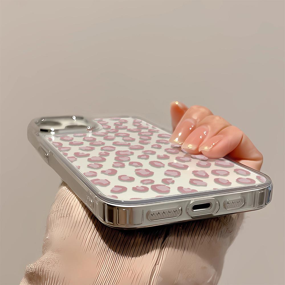 Girl Heart Pattern Phone Case For IPhone 12 13 11 Air 16 15 14 17 Plus Pro Max Shockproof Wildness Cover Leopard Print Funda