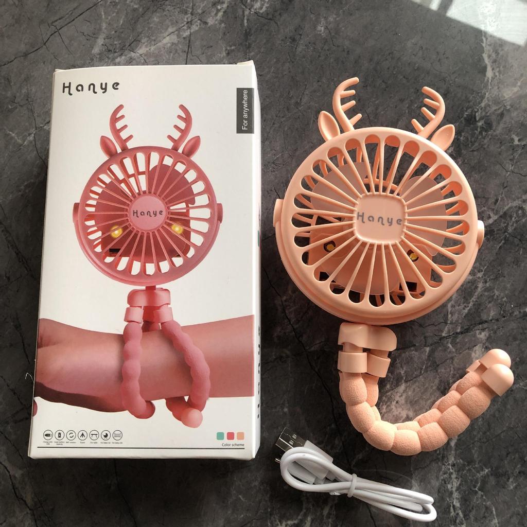 Versatile Portable Mini Fan: Hangable, Standable, or Wrappable - Ideal for Dorms and Outdoor Use