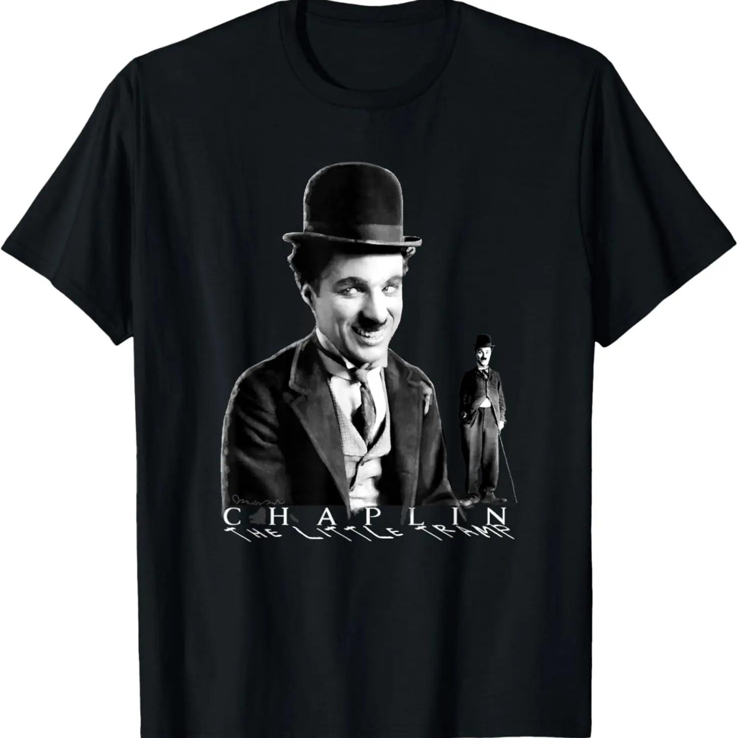 

The Little Tramp Chaplin British Silent Film Comic Genius T-Shirt S чёрный