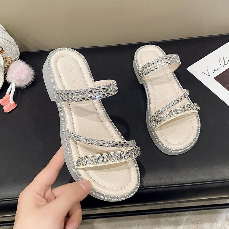 Römische coole Hausschuhe 2025 Sommer neu Koreanische Version Mode Weichsohlige rutschfeste lässige coole Hausschuhe Zehenoffene Strandschuhe