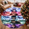Jujutsu Kaisen Pattern Round Rug, Indoor/Outdoor Mat, for Picnic, Gameroom, Bedroom, Office, Living Room, Home Decor Carpet, Birthday Gift