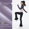 Calças Esportivas Flare de Alta Elasticidade para Meninas