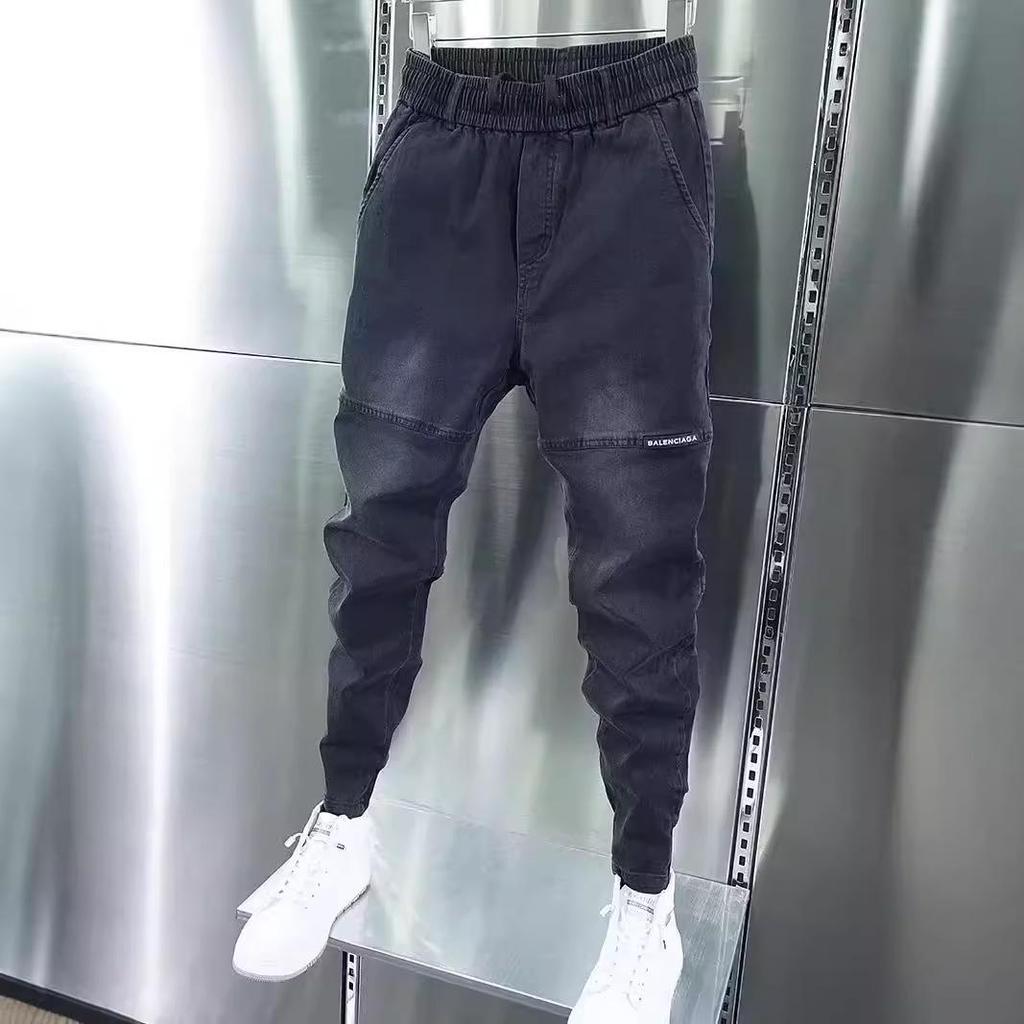 Pánské vyšívané džíny slim fit - 2024 jaro/podzim volné ležérní