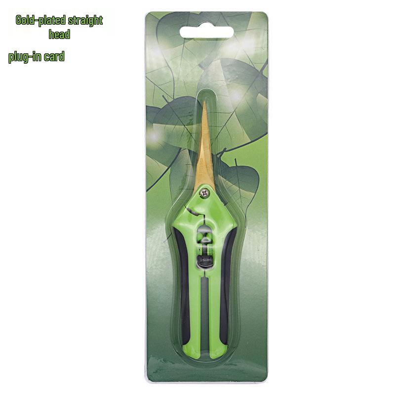 Stainless Steel Straight Head Pruning Shears for Flowers, Branches, and Fruit Trees.