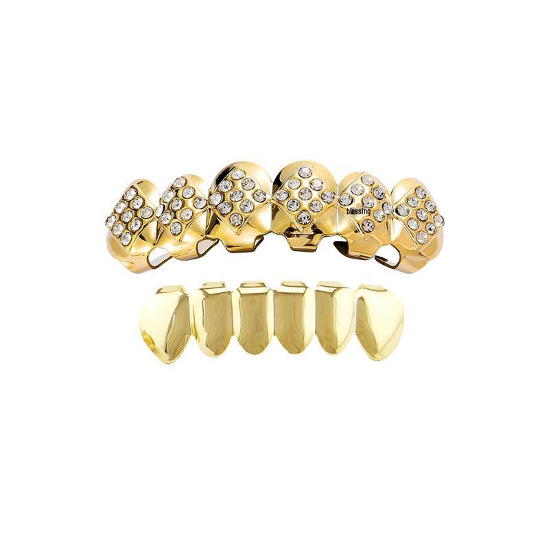 

18K Gold Plated Rhombus Diamond Vampire Grillz for Halloween