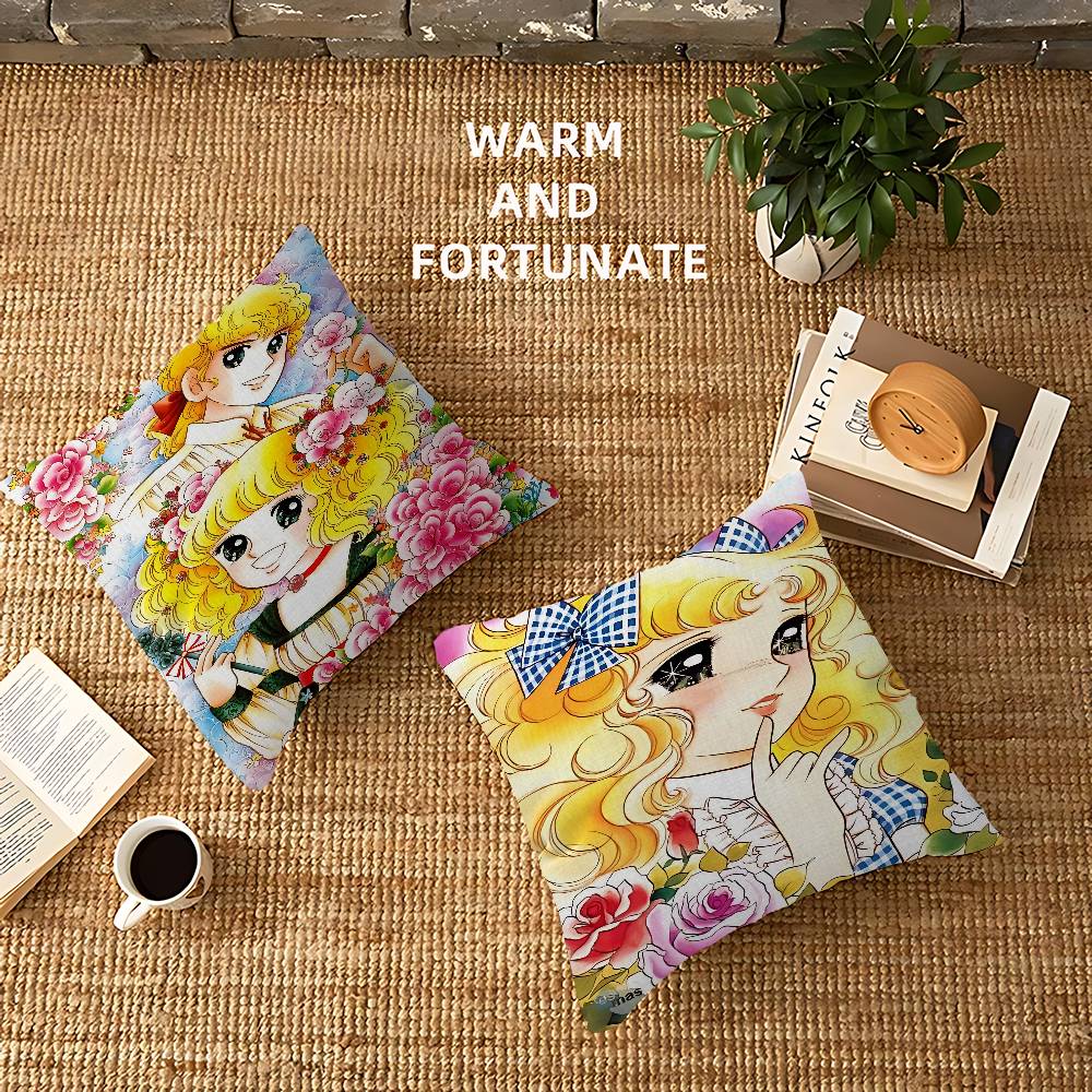 Anime Manga Candy Pillow Cushion Cover Pillowcase Living Room Sofa Home Decor Customized