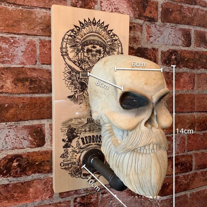 Motorsykkelhjelm Skalle Ramme Dekorative Resinpynt Hengende Dekorasjoner Hjem Gårdsplass Design Motorsyklist