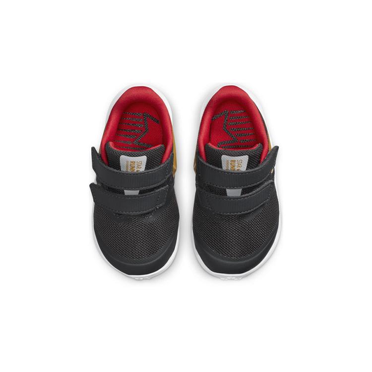 Nike Star Runner 2 Abrasion Resistant Low top Toddler Shoes Black Gold Red Infant And Toddler AT1803-010